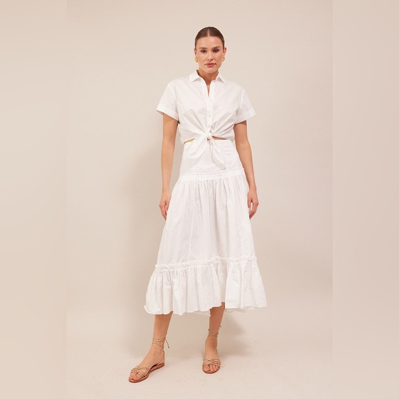 Cara Cara White Tisbury Midi Skirt - Picture 1 of 6